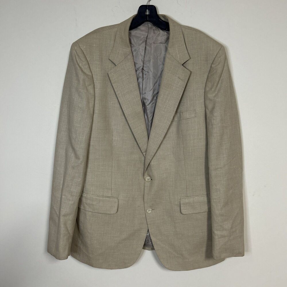 James Barclay Men’s Sport Coat Blazer Tan Beige Size 34R Bernard Hill